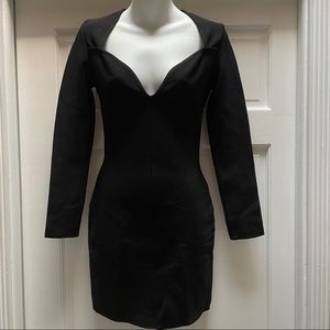 Meilun Black Dress S Bodycon Bandage Longsleeve